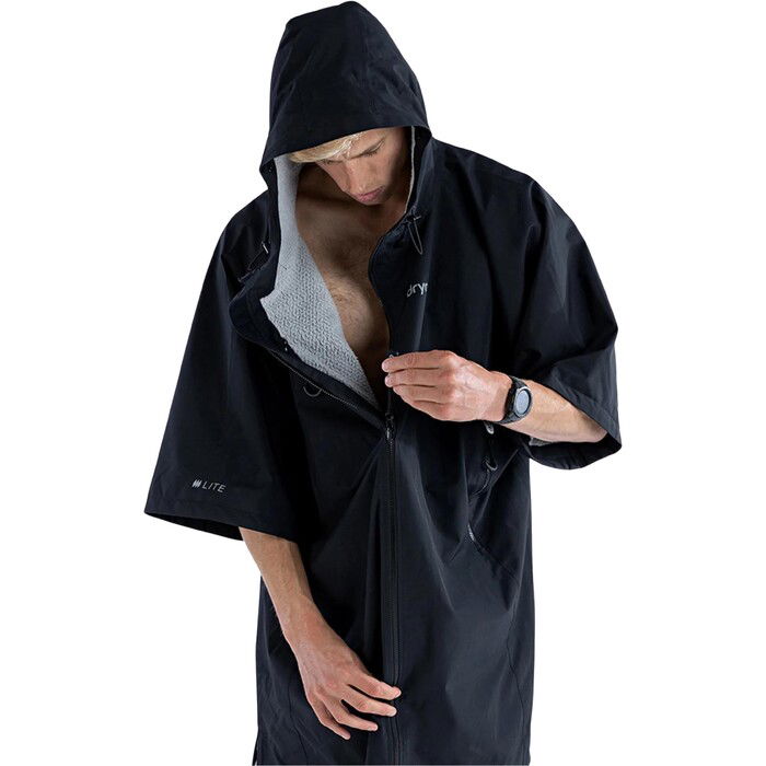 2024 Dryrobe Lite Cambio De Manga Corta Robe AS SS DL BG - Black Grey